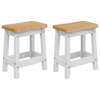 vidaXL Taburete De Bar Ekai 2 Pcs Blanco 40 X 29 X 45,5 Cm Vidaxl