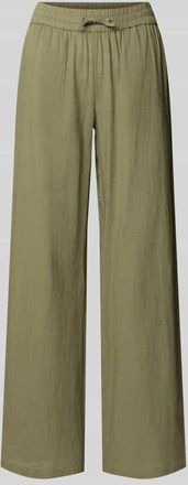 Vero Moda Weite Hose aus Baumwoll-Leinen-Mix Modell CAIA in Oliv, Gr&ouml;&szlig;e XS