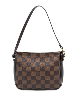 Louis Vuitton 1998 Damier Ebene Trousse Pochette handbag - women - Fabric/Calf Leather - One Size - Brown