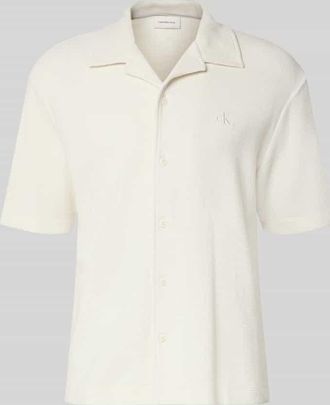 Calvin Klein Jeans Relaxed Fit Freizeithemd aus reiner Baumwolle in Offwhite, Gr&ouml;&szlig;e L