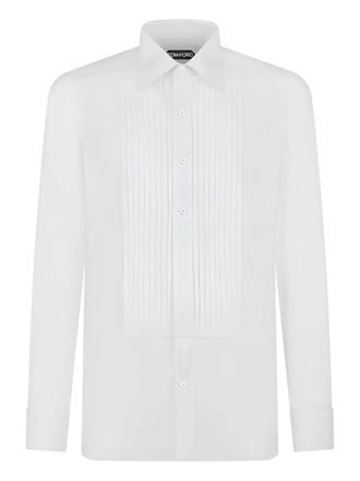 Tom Ford pointed-collar long-sleeve shirt - men - Cotton - 39 - White