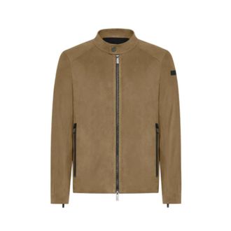 Roberto Ricci Design Revisited Biker Jacket - Heren - Leren en Su&egrave;de Jassen - Bruin - S - Su&egrave;de - Jassen