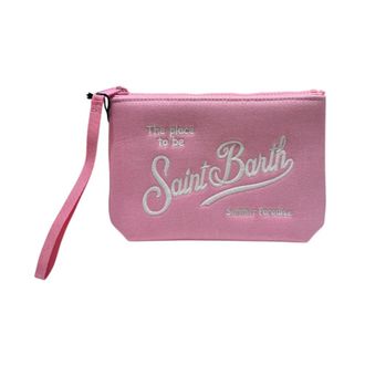 MC2 Saint Barth Clutches, female, Pink, Size: ONE SIZE Aline Denim Clutch