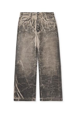 Rick Owens Geth Wide-Leg Foil Jeans