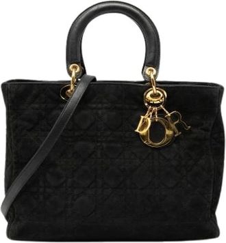 Dior Pre-owned Handbags, female, Black, Size: ONE SIZE Pre-owned Leather Handbag