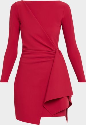 La Petite Robe Di Chiara Boni Draped Boat-Neck Mini Dress
