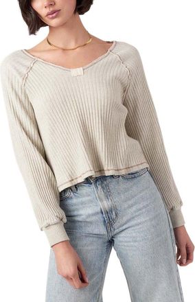 Project Social T Homebody V-Neck Rib Longsleeve Top