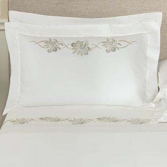 Frette Lotus Flower Embroidered Sham
