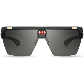 Bugatti Mens 42 mm Black Sunglasses