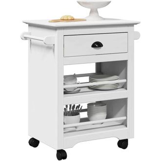 vidaXL Carrello da Cucina bodo Bianco 67,5x45x80 cm - Vidaxl