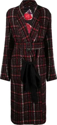 Marni reversible wrap coat - women - Polyamide/Mohair/Virgin Wool/Cupro/Viscose/Lamb Skin - 40 - Red