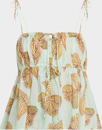 Ulla Johnson Water Blossoms Tallulah Coverup Top