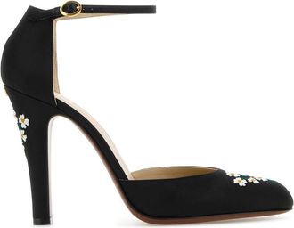 Valentino Garavani Black Fabric Hi Dolly Pumps