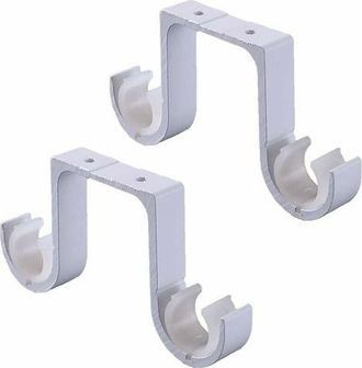 OEM Soportes De Techo, Soportes Blancos, Soportes Dobles Para Barra De Cortina, Soportes De Aluminio Para Barra De Cortina