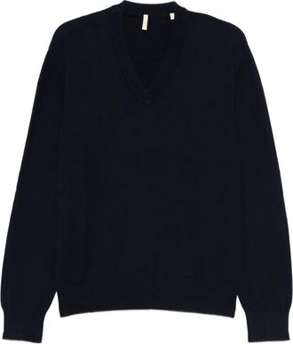 Sunflower V-neck sweater - Blue