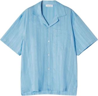 Lanvin Overhemden, Heren, Blauw, XL, Textured Shirt