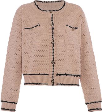 Faina Vest Dames beige/ zwart