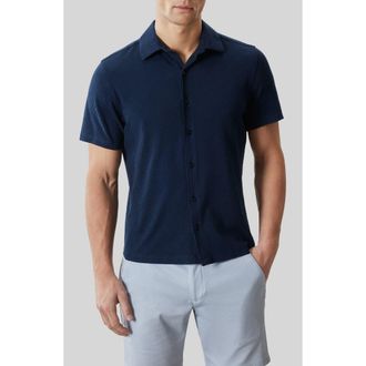 Robert Barakett Levigne Pima Cotton Polo in Dark Caspian at Nordstrom, Size Xx-Large