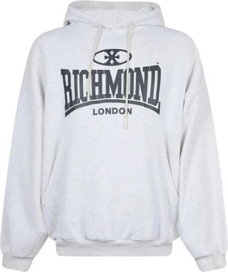 John Richmond Hoodie - Heren - Hoodies - Grijs - L - Katoen - Hoodies & sweatvesten