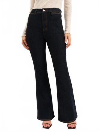 Daze Sunset Flare High Rise Flare Jeans In Dark Wash