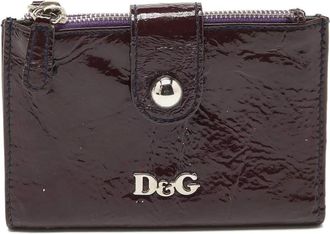 Dolce & Gabbana Portafoglio in pelle con finitura lucida - Nero