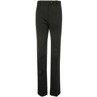 N&deg;21 Zwarte Straight Broek - Dames - Slim Fit Broeken - Zwart - 2XL - Katoen - Broeken