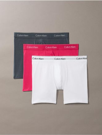 Calvin Klein Mens Icon Cotton Stretch 3-Pack Boxer Brief - Multi - XL
