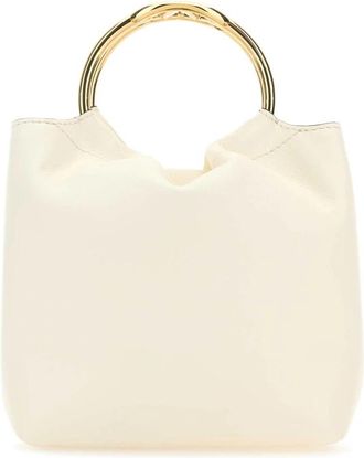 Valentino Garavani Ivoorleren Bucket Bag - Dames - Schoudertassen - Wit - ONE Size - Leer - Tassen
