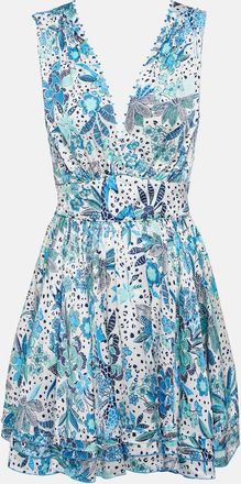 Poupette St Barth Bessie floral pleated minidress