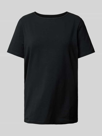 sloggi T-Shirt mit geripptem Rundhalsausschnitt in Black, Größe L