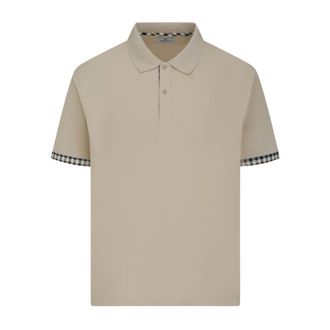 Aquascutum Polo Shirts, male, Beige, Size: 3XL CC Stretch Piquet Sleeves Polo