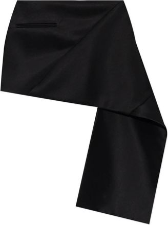 Courr&egrave;ges Satijnen rok - Dames - Korte rokken - Zwart - S - Satijn - Rokken