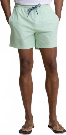 Southern Tide Mens Palmy Vibes Maritime Swim Trunk In Green Ash