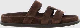 Tory Burch Sandali slide Ines Sport in pelle scamosciata con logo intagliato