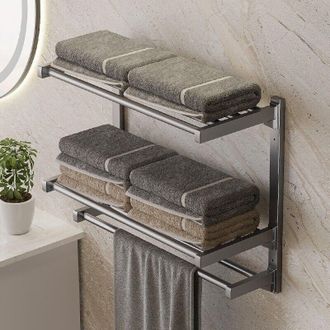 OEM Toallero De Pared De 3 Niveles, 50 Cm -crezuo