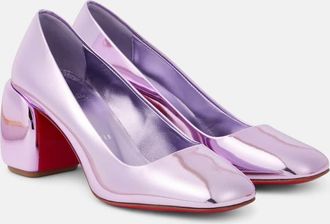 Christian Louboutin Minny 70 metallic leather pumps