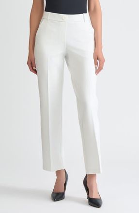 Kasper Fuax Fly Pull-On Pants in Vanilla Ice at Nordstrom, Size X-Large