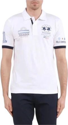 La Martina Heren, Tops, Wit, Maat: L Piqu&eacute;