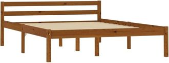 vidaXL Bed Frame without Mattress Honey Brown Solid Pine Wood 120x200cm vidaXL