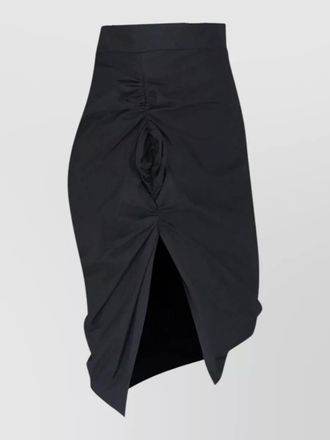 Vivienne Westwood high waist midi skirt ruched buttons embroidery