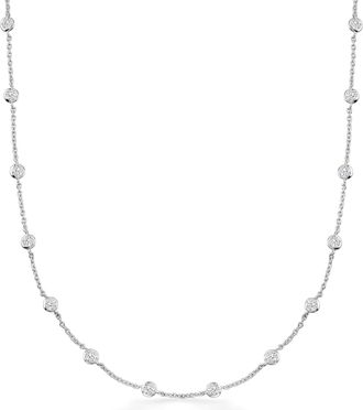 Ross-Simons Bezel-Set CZ Station Necklace in Sterling Silver