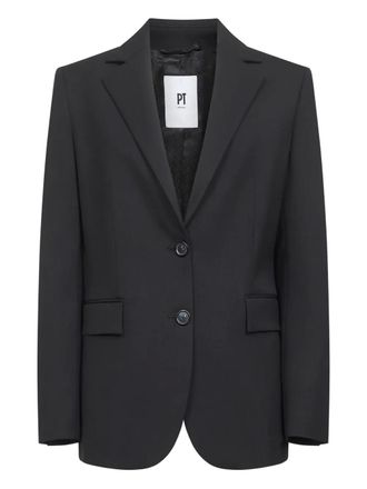 Pantaloni Torino notched-lapel single-breasted blazer - women - Virgin Wool/Lycra - 40 - Black