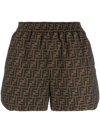 Fendi Ff Canvas Shorts
