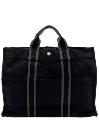 Herm&egrave;s Hermes Vintage Canvas Herline Mm Tote (Authentic Pre-Loved)