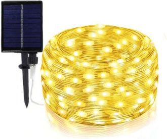 Trade Shop Trade Shop - Tira Led Led 10mt Con Panel Solar Cadena De La Cadena De La Cadena Decoraciones Kyp-10