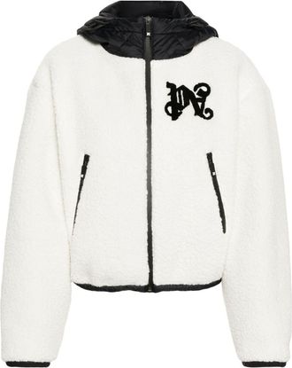 Palm Angels Womens Monogram Cozy Ski Jacket White - Size X-Small