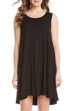 Karen Kane Maggie Sleeveless Trapeze Dress in Black at Nordstrom, Size Small