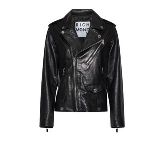 John Richmond Bikerjack - Dames - Leren en Su&egrave;de Jassen - Zwart - XS - Leer - Jassen