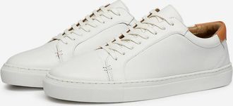 Oliver Sweeney Mens Oliver Sweeney Calf Leather Cupsole Trainers - White - Size: UK-12 / us-13 / eu-46