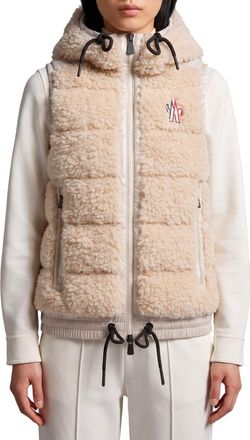 Moncler Beige Textured Hood Jacket